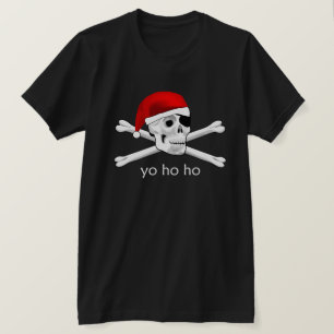 T-shirt Pirate Père Noël Yo Ho Ho Mens Chemise