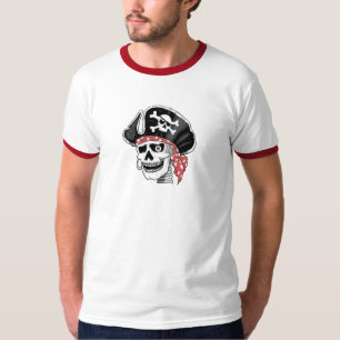 T-shirt Pirate Skeleton Ringer