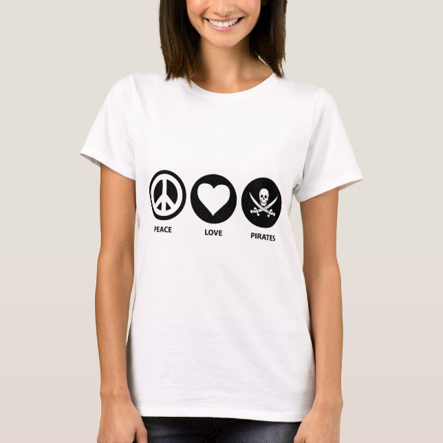 T-shirt Pirates d'amour de paix (Devant)