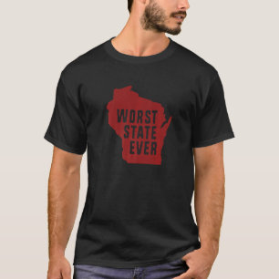 T-shirt Pire Etat jamais Wisconsin 2