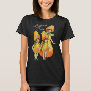 T-shirt Pires Précieuses Cute Fruit Plantes Personnes Art