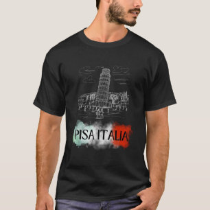 T-shirt Pisa Italia Drapeau Italien Vacances Italie Souven