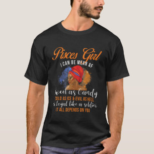 T-shirt Pisces Girl Zodiac Signal Astrologie Horoscope Nai