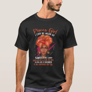 T-shirt Pisces Queen Sweet Comme Bonbons Cadeau Anniversai