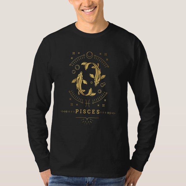 T-shirt Pisces signe Zodiaque Nouveauté Graphique Tee - sh (Devant)