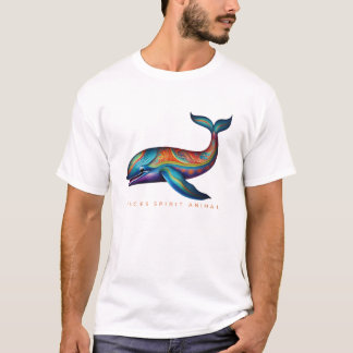 T-shirt Pisces Spirit Animal Whale Alebrije Homme