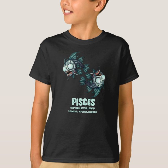 T-shirt Pisces Zombie (Devant)