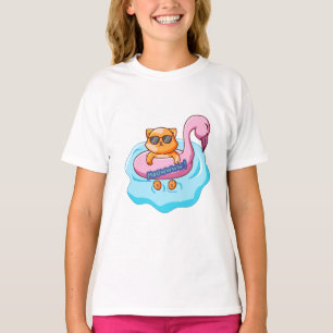 T-shirt piscine de chat vitres d'été Conception amoureux