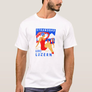 T-shirt Piscine découverte 1929 de Strandbad d'art déco