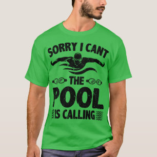 T-shirt Piscine Est Appelant Instructeur De Bain