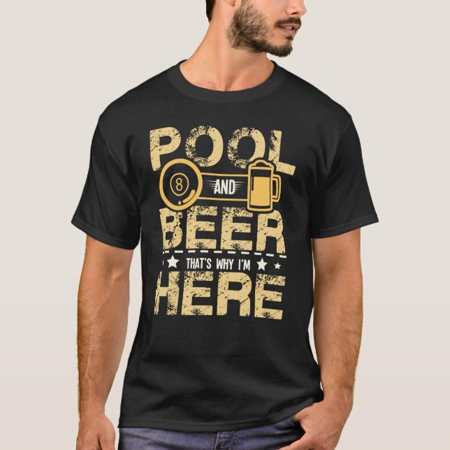 T-shirt Piscine Et Bière (Devant)