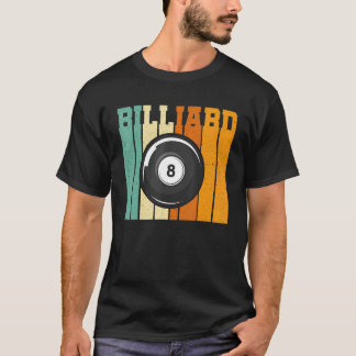 T-shirt Piscine graphique rétro Billard Snooker Billard Cu