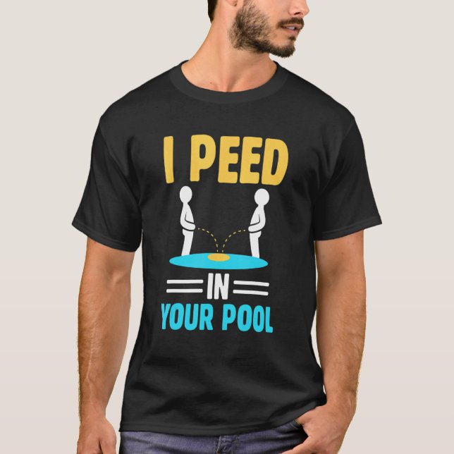 T-shirt Piscine Peeing Crew Plaisanterie Piscine Sanit (Devant)