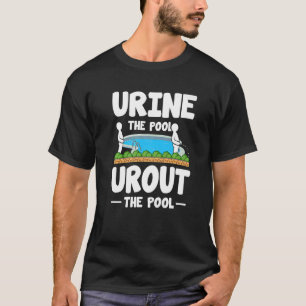 T-shirt Piscine Peeing Équipe Pun Plaisanterie Lifeguard L