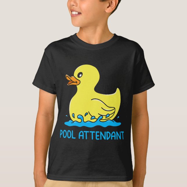 T-shirt Piscine - Sauveteur nage canard en caoutchouc cu (Devant)