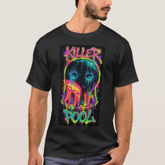 T-shirt Piscine Tueuse — Crâne de Balle 8 Graffiti Néon