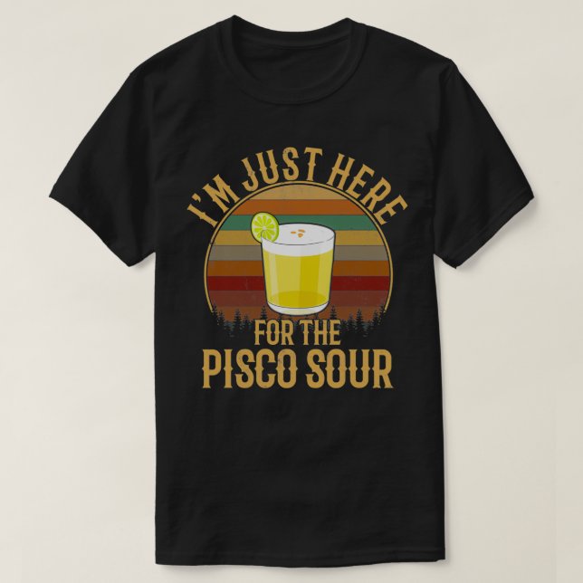 T-shirt pisco sour alimentation péruvienne pisco sour (Design devant)