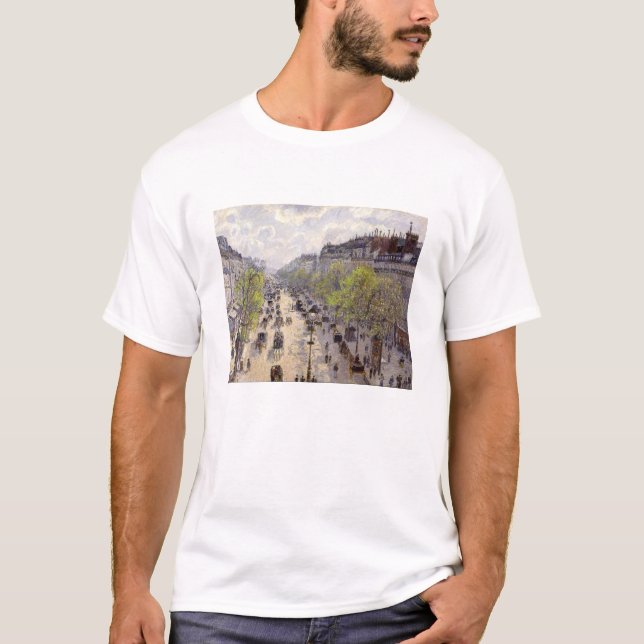 T-shirt Pissarro - Boulevard Montmartre, Printemps (Devant)