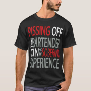 T-shirt Pisser outre du t adulte drôle de barman de barma