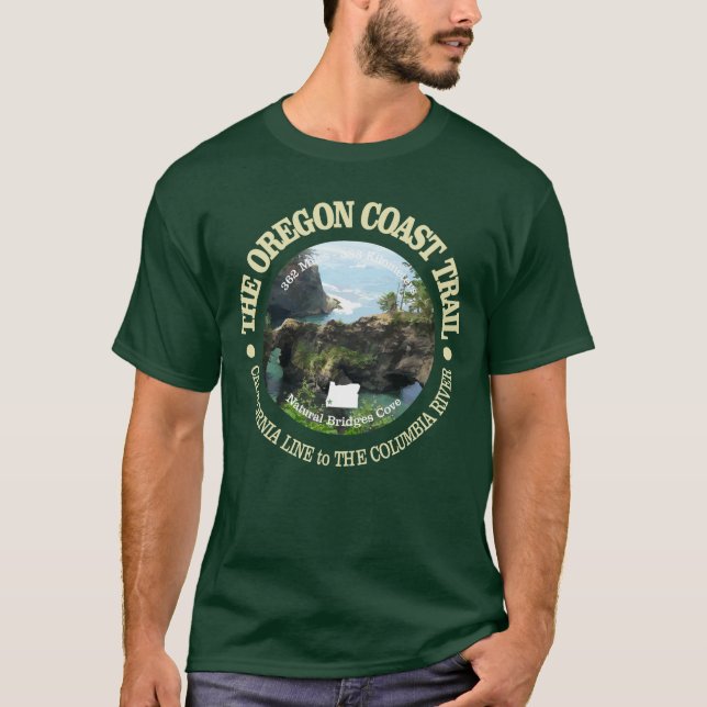 T-shirt Piste côtière de l'Oregon (Devant)