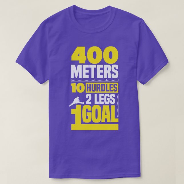 T-shirt Piste de Hurdle Hurdle et terrain de 400 mètres (Design devant)