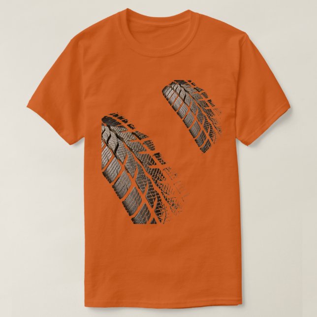 T-shirt Piste De Pneus Vélo De Voiture De Course Dirt Skid (Design devant)