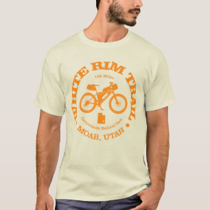 T-shirt Piste de rebord blanc (cyclisme)