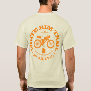 T-shirt Piste de rebord blanc (cyclisme)