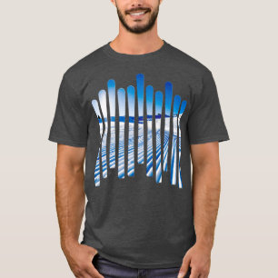 T-shirt Piste de ski sur ski