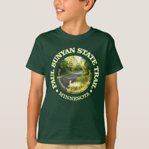 T-shirt Piste d'état Paul Bunyan (vélo c)