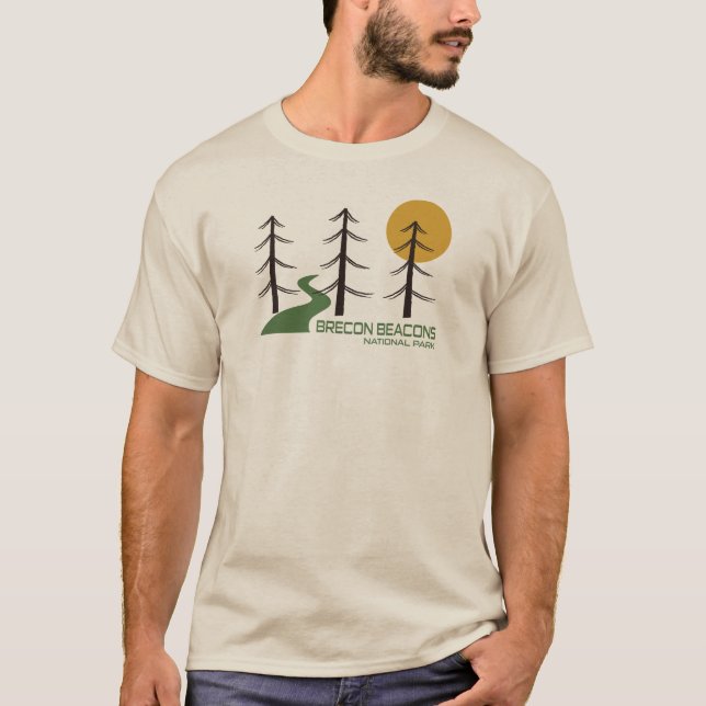 T-shirt Piste du parc national Brecon Beacons (Devant)