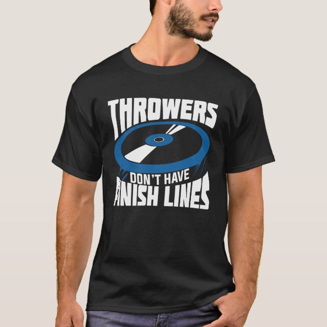 T-shirt Piste Et Disque Sur Le Terrain Jeter Jeu Thrower C (Devant)