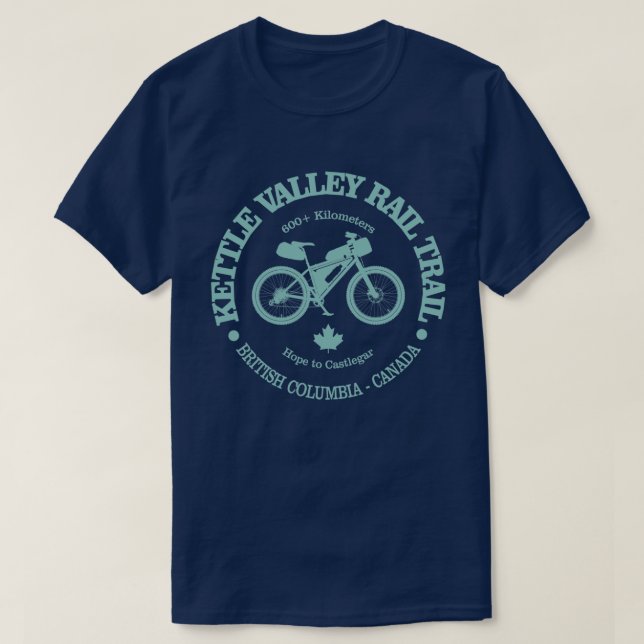 T-shirt Piste ferroviaire Kettle Valley (cyclisme) (Design devant)