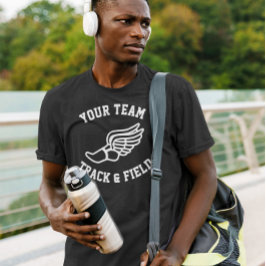 T-shirt Piste Suivi et champ Nom ou texte de l'équipe pers