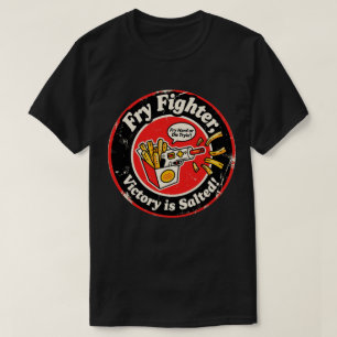 T-shirt Pistolet de jeu rétro arcade et modèle de frites