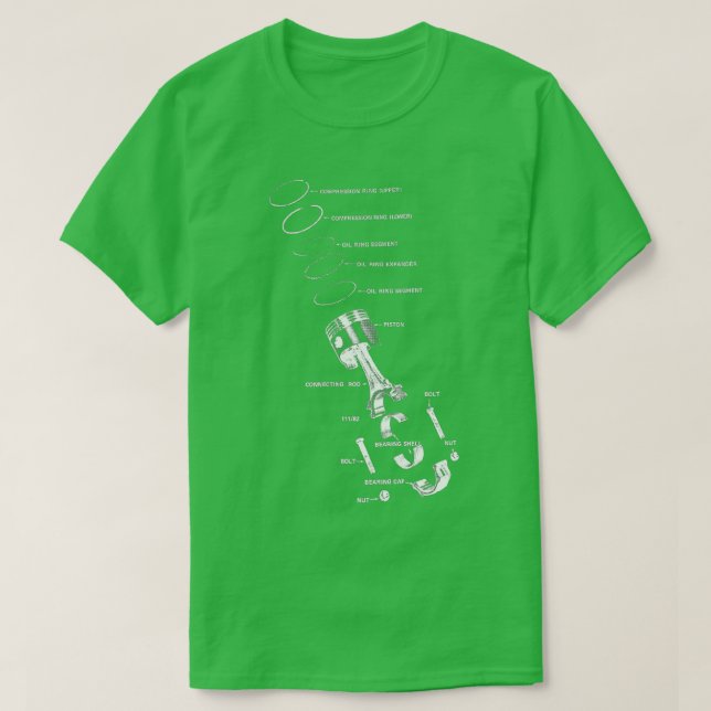 T-shirt Piston moteur (Design devant)