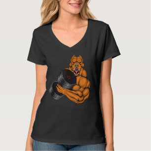 T-shirt Pit Bull Gym Fitness Poids Deadlift Bodybu
