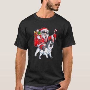 T-shirt Pit Bull Lover, Père Noël Riding Chien Vilain Noël