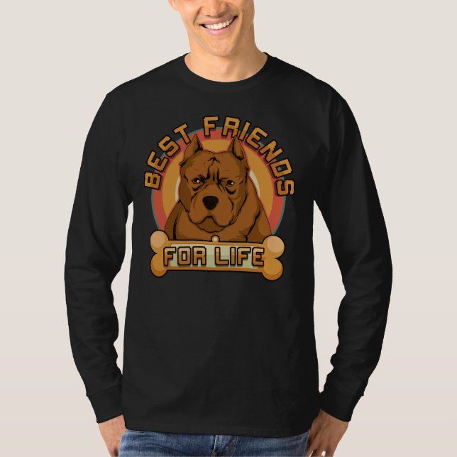 T-shirt Pit Bull Meilleurs Amis Pour La Vie Pit Bull Propr (Devant)