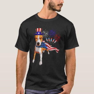 T-shirt Pit Bull Portant Le Drapeau Américain Fireworks 4t