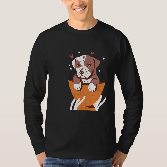 T-shirt Pit Bull Puppy Affectueux (Devant)