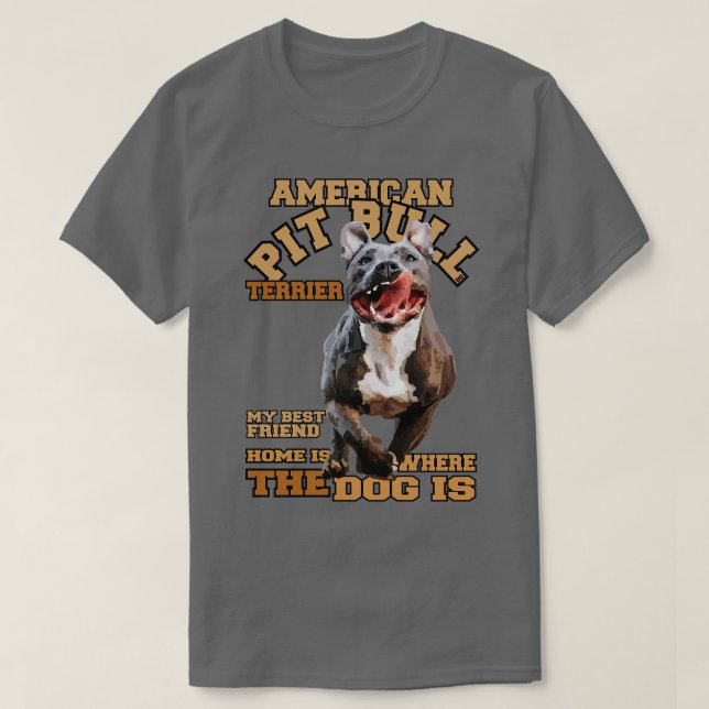 T-shirt Pit Bull Terreir Meilleur Chien (Design devant)