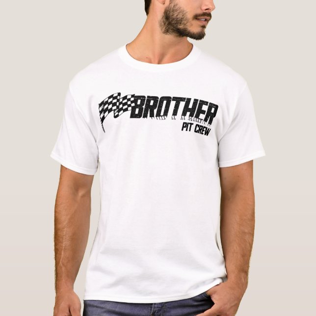 T-shirt Pit Crew Brother Race Anniversaire Famille Race Br (Devant)