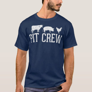 T-shirt Pit Crew Cow Pig Chicken Barbecue 