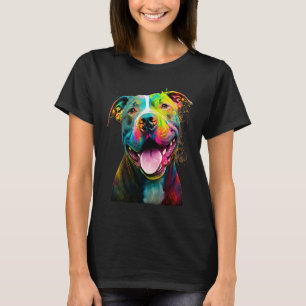 T-shirt Pitbull américain coloré pour pitbull