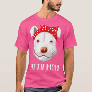 T-shirt Pitbull Amoureux de les chiens Pittie Maman Mères 