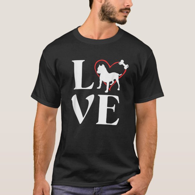 T-shirt Pitbull Cadeaux Aimer Chiens Pour Femmes Chien Mam (Devant)