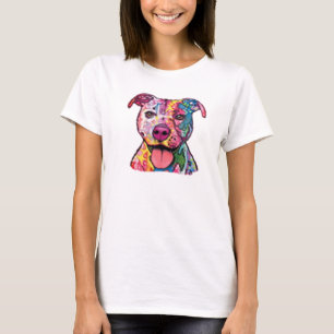 T-shirt Pitbull coloré