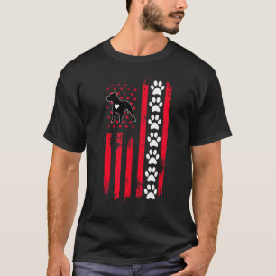 T-shirt Pitbull Drapeau Américain 4 Juillet Fête Patriotiq