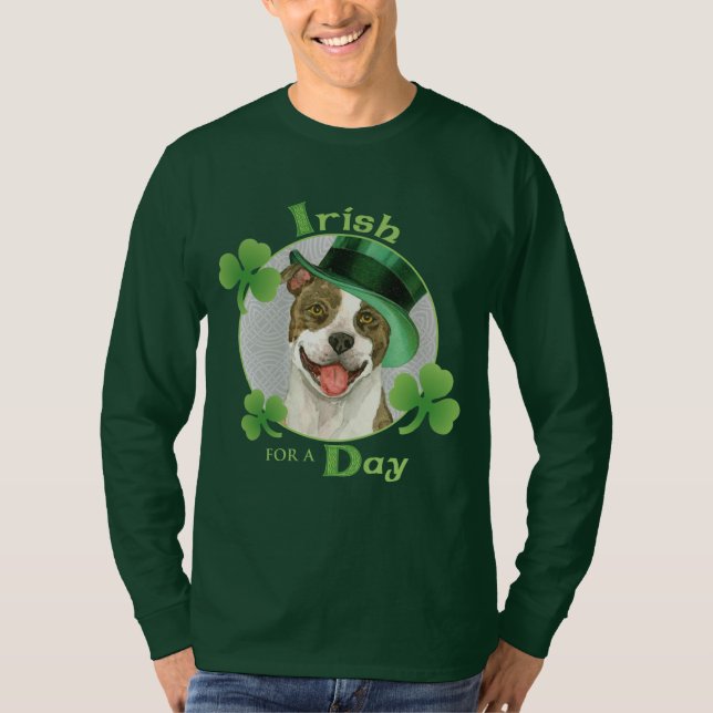 T-shirt Pitbull du jour de St Patrick (Devant)